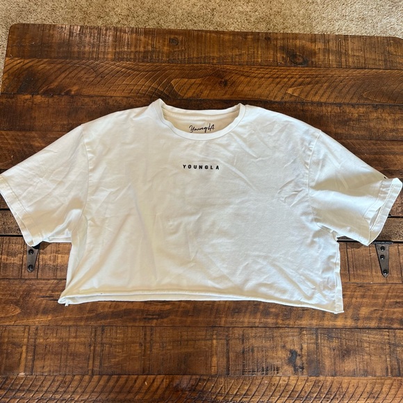 YoungLA Tops - YoungLA White Crop Top